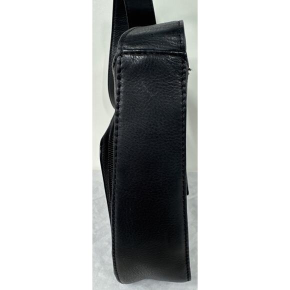 Fossil Black Leather Organizer Shoulder Bag - Picture 7 of 12